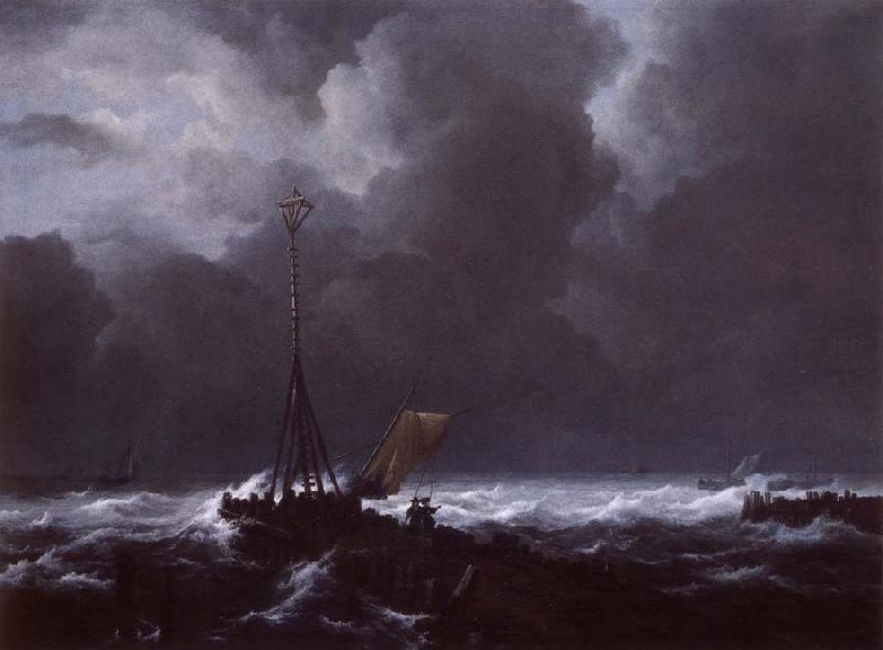 Jacob van Ruisdael View of het lj on a stormy Day Germany oil painting art